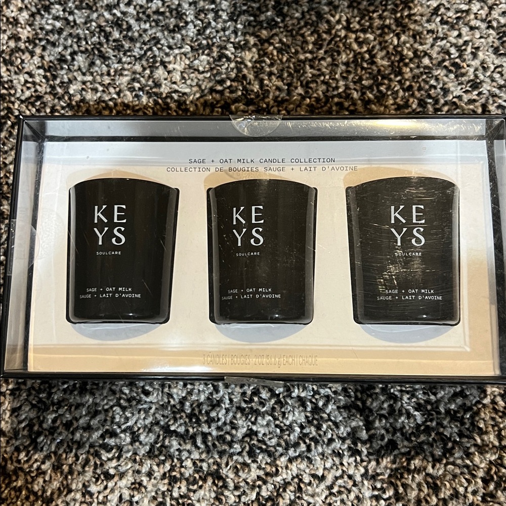 Keys Soulcare Sage & Oat Milk Votive Candle set of 3 votives -Find your center